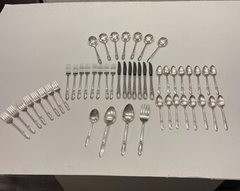 Vintage 1953 Oneida Community silverware White Orchid