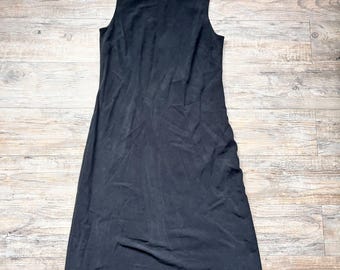 Tommy Bahama Silk Midi Dress Women’s 10 Black • Sleeveless Summer Dress • Classic Elegant Style • 100% Silk