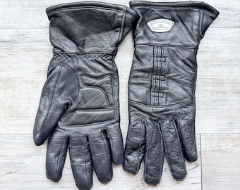 Harley-Davidson Genuine Leather Insulated Motorcycle Riding Gloves Black Small