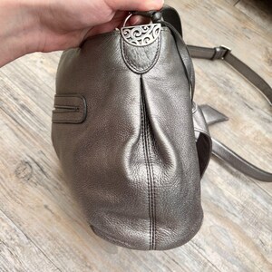 ブライトン クレオ ボウ ショルダーバッグ ピューターメタリックレザー Y2K コケットシック 画像 3