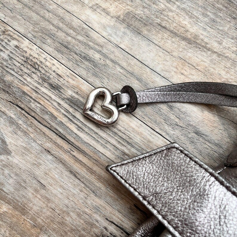 ブライトン クレオ ボウ ショルダーバッグ ピューターメタリックレザー Y2K コケットシック 画像 6