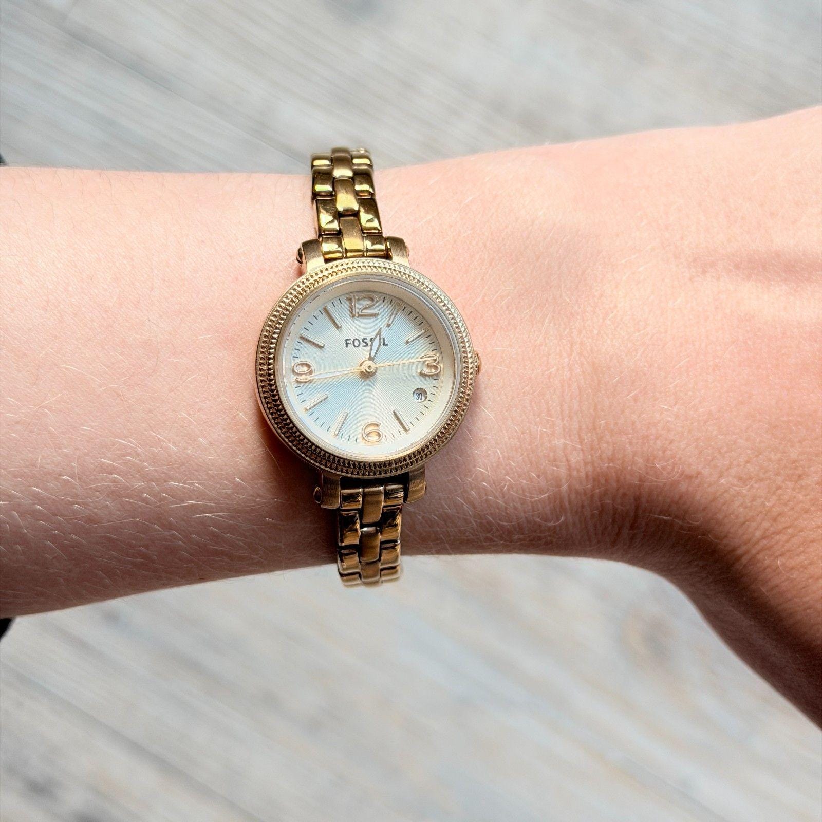 Fossil Gold Tone Bracelet Watch Women