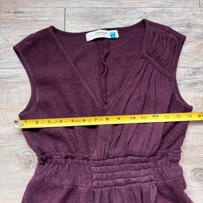 Anthropologie Sparrow Cordial Embrace Dress Medium Burgundy Twilight Alice image 8