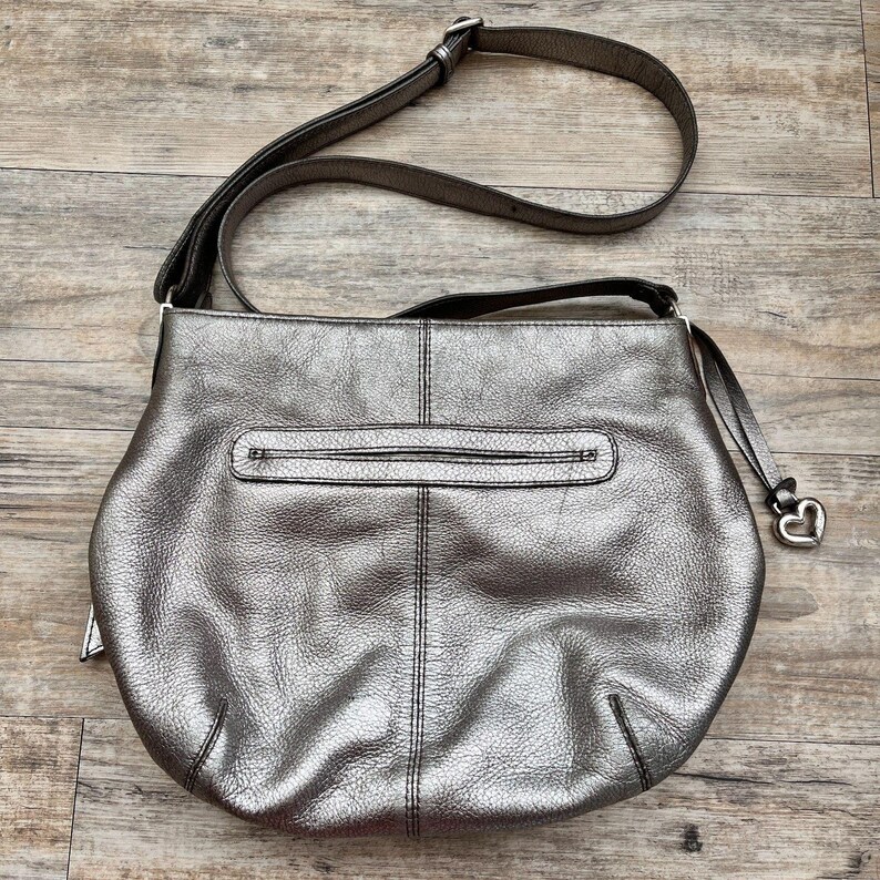 ブライトン クレオ ボウ ショルダーバッグ ピューターメタリックレザー Y2K コケットシック 画像 2
