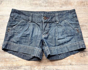 Y2K ローライズ デニムショーツ Mossimo • カフ付きジーンズショーツ • 2000年代ヴィンテージ ミニショーツ • レディース サイズ3