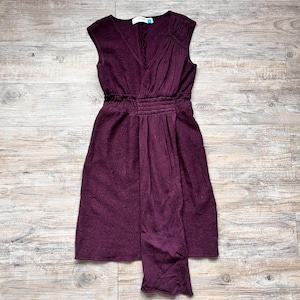 Anthropologie Sparrow Cordial Embrace Dress Medium Burgundy Twilight Alice image 1