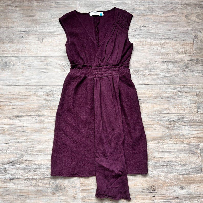 Anthropologie Sparrow Cordial Embrace Dress Medium Burgundy Twilight Alice image 1