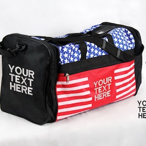 Custom Embroidery USA Flag Bag / Martial Arts Bags / Taekwondo Sparring Gear Bag / Karate Bag / Equipment Bag / Duffle Bag
