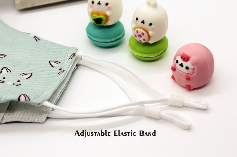 Mint Cats / Cats Face Mask / Kids Face Mask / Filter Pocket / Etsy