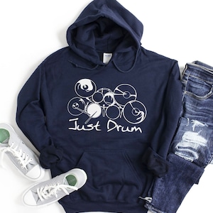 Drum / Drum Hoodie / Drum Love / Music Hoodie / Gift Hoodie / Music Teacher / Dad Hoodie / Father&#39;s day Gift / Family Hoodie / Sweat Shirt