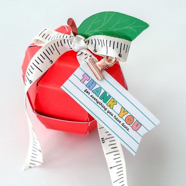 Printable Thank You Teacher Tags Etsy