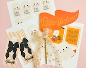 You've Been Booed Printable Tags, Halloween Pennant Flags and Tag, Boo Your Neighbor, Halloween Neighborhood Tradition, Halloween Class Tags