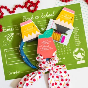 Bandeau enseignant rentrée scolaire, support serre-tête pour enseignant, serre-tête étiquette, cadeau pour enseignant, imprimable, rentrée scolaire, carte chouchou