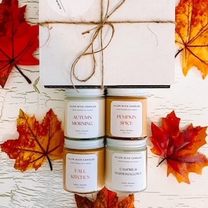 Fall Candle Gift Box Fall Soy Candles Gift Candles Hand image 1 autumn decor 2022