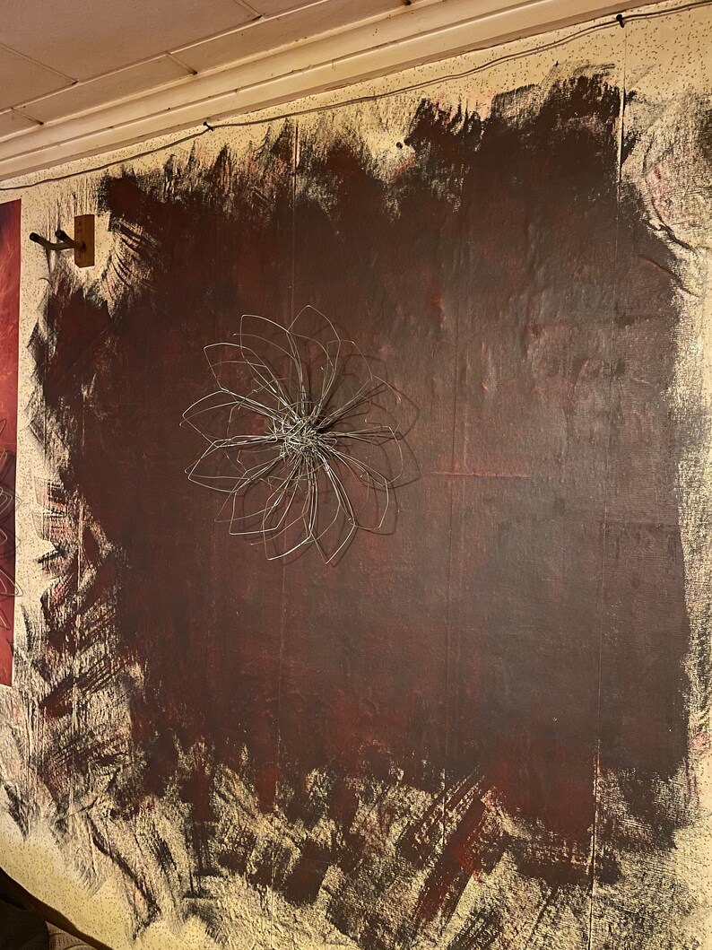 Large Steel Wire Metal Flower Wall Decoration Sculpture 16 - Etsy