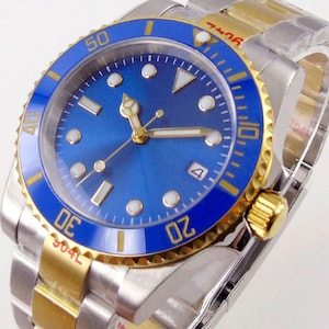 GCS 2 Tone Automatic Dive Watch - Blue Dial - NH35 Movement bild 1