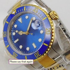 GCS 2 Tone Automatic Dive Watch - Blue Dial - NH35 Movement bild 4