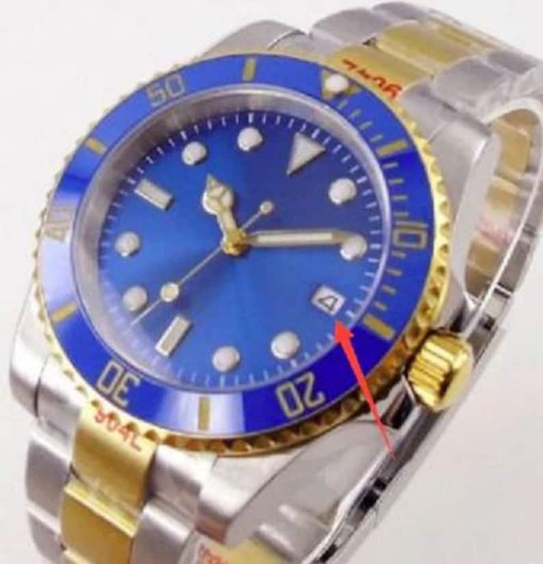 GCS 2 Tone Automatic Dive Watch - Blue Dial - NH35 Movement bild 3