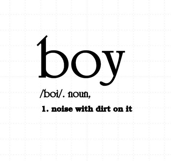 Boy Definition SVG ONLY Etsy