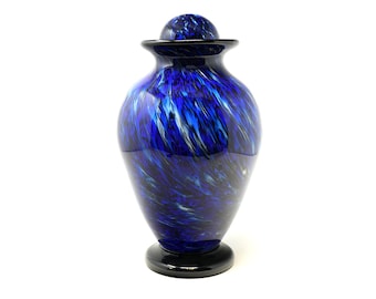 Atlantic Water Urn for Ashes made of Hand Blown Glass - Adult