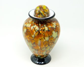 Atlantic Oro Urn for Ashes made of Hand Blown Glass - Pet
