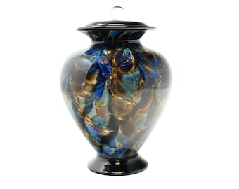 Amato Evening Urn for Ashes made of Hand Blown Glass - Small