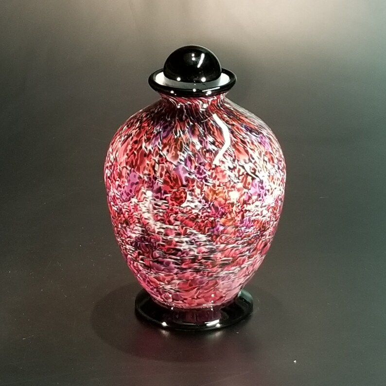 Urn for Ashes Made of Hand Blown Glass Etsy
