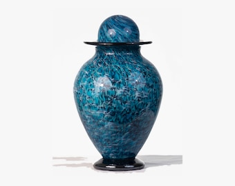 Urn for Ashes made of hand blown glass - NEW STYLE!