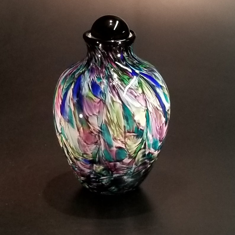 Urn for Ashes made of hand blown glass Etsy