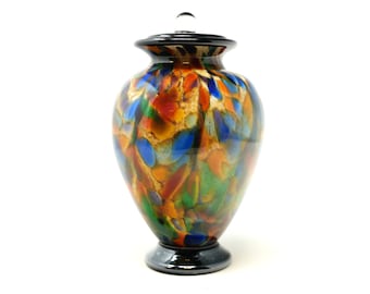 Amato Autumn Urn for Ashes made of Hand Blown Glass - Small