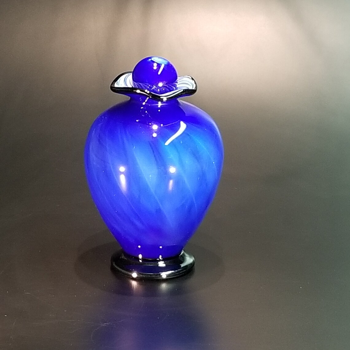 Urn for Ashes Made of Hand Blown Glass Etsy