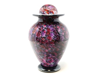 Atlantic Ruby Urn for Ashes made of Hand Blown Glass - Pet