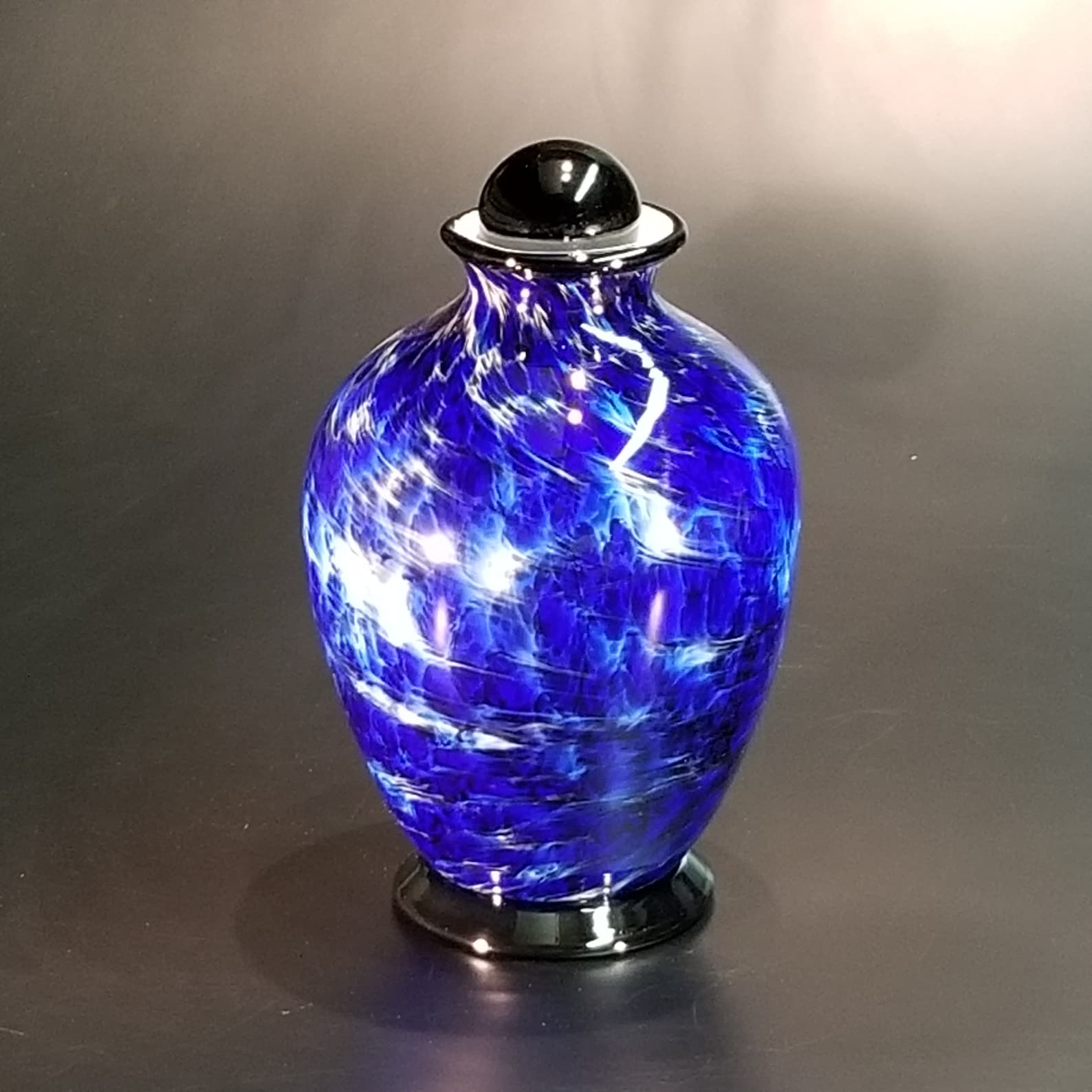 Urn for Ashes made of hand blown glass Etsy
