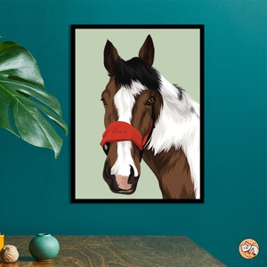 Horse Portrait | Custom Horse Portrait | Personalized Horse Illustration | Horse Portrait from Photo