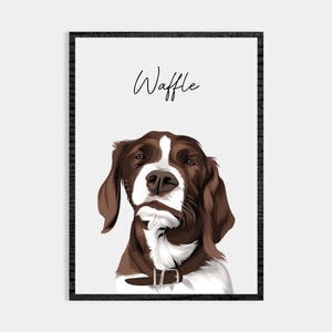 Custom Dog Portrait | Multiple Pet Portrait | Pet Portrait from Photo | Custom 3 Pet Portrait | Personalized Pet Illustration | Made in USA