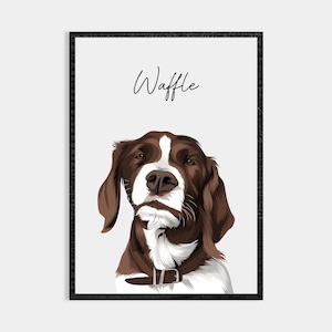 Ritratto di cane personalizzato / Ritratto di più animali domestici / Ritratto di animale domestico da foto / Ritratto personalizzato di 3 animali domestici / Illustrazione personalizzata di animale domestico / Prodotto negli Stati Uniti