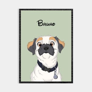 Cartoon Pet Portrait | Custom Cartoon Pet Portrait | Cat & Dog Portrait From Photo | Pet Cartoon Style | Custom Dog Gift | Custom Cat Gift