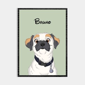 Cartoon Dog Portrait | Custom Cartoon Pet Portrait | Cat & Dog Portrait From Photo | Pet Cartoon Style | Custom Dog Gift | Custom Cat Gift