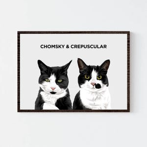 Ritratto di gatto / Ritratto di gatto personalizzato / Illustrazione di gatto personalizzata / Ritratto di gatto da foto