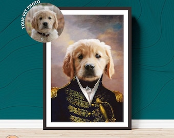 Renaissance Pet Portrait, Custom Dog Portrait, Pet Portrait Royal, Renaissance Animal Painting, Funny Pet Lover Gift, Royal Pet