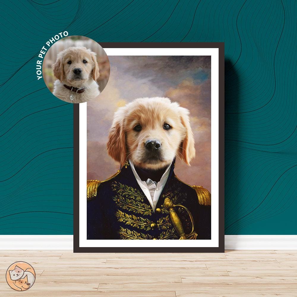 Renaissance Pet Portrait, Custom Dog Portrait, Pet Portrait Royal ...