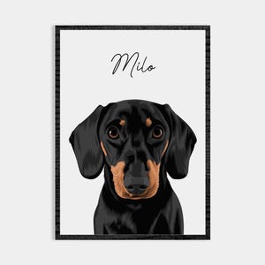 Ritratto di cane personalizzato / Ritratto di più animali domestici / Ritratto di animale domestico da foto / Ritratto personalizzato di 3 animali domestici / Illustrazione personalizzata di animale domestico