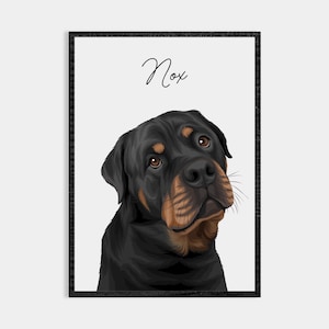 Custom Dog Portrait | Multiple Pet Portrait | Pet Portrait from Photo | Custom 3 Pet Portrait | Personalized Pet Illustration | Made in USA