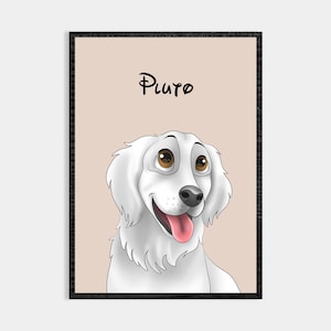 Cartoon Pet Portrait | Custom Cartoon Pet Portrait | Cat & Dog Portrait From Photo | Pet Cartoon Style | Custom Dog Gift | Custom Cat Gift