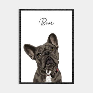 Portrait d'animal de compagnie, portrait d'animal de compagnie personnalisé, portrait de chien personnalisé, portrait de plusieurs animaux de compagnie personnalisé, portrait d'animal de compagnie personnalisé à partir de la photo | Fabriqué au Royaume-Uni