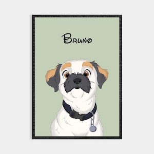 Retrato de mascota de dibujos animados / Retrato de mascota de dibujos animados personalizado / Retrato de gato y perro a partir de una foto / Estilo de dibujos animados de mascota / Regalo personalizado para perro / Regalo personalizado para gato