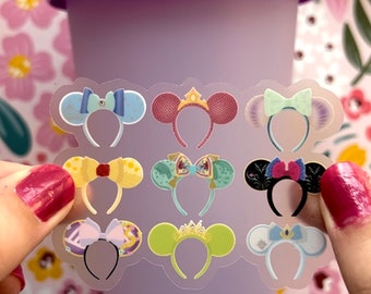 Princess Minnie Ears Sticker, Minnie Ears Sticker, Hydroflask Decal, Princess Sticker, Planner Decal, Minnie Ears, Princess