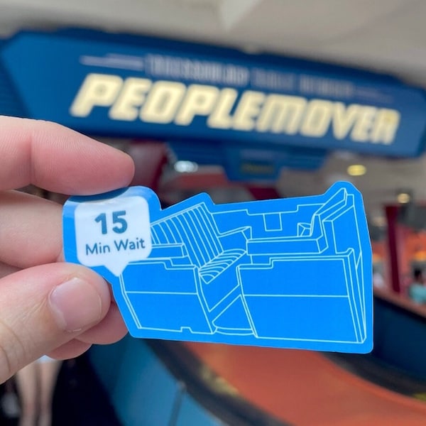 People Mover Sticker, Tomorrowland Sticker, Magic Kingdom Sticker, Sticker, Magic Kingdom, Hydroflask Sticker, People Mover, Planner Sticker