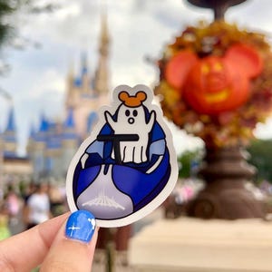 Space Mountain Ghost Sticker, Halloween Sticker, Laptop Decal, Water Bottle Decal, Ghost Sticker, Space Mountain, Tomorrowland