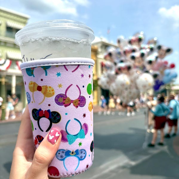 Magical Iced Coffee Sleeve, Iced Coffee Sleeve, Drink Cover, Insulated Drink Sleeve, Coffee Lover Gift, Minnie Ears